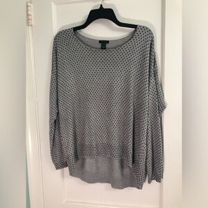 Only mine large gray sweater with black dots